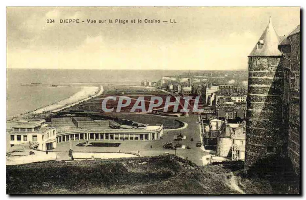 Dieppe — Ansicht der Strandpromenade und des Casinos — LL - Vorderseite