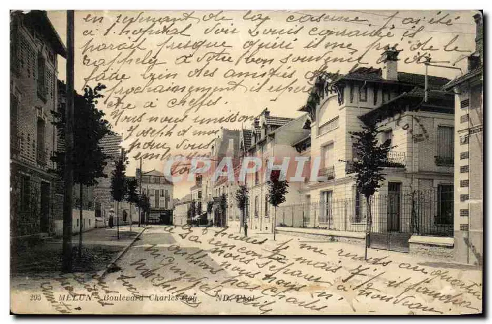 MELUN - Boulevard Charles-Rozi — vista urbana — ND. Fot. n°205 - Frente