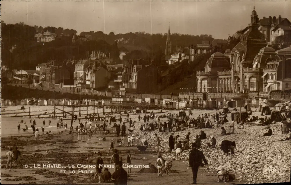 Le Havre — Das Casino Marie Christine und der Strand — Réal-Photo, Straßburg, Nr. 10 - Vorderseite
