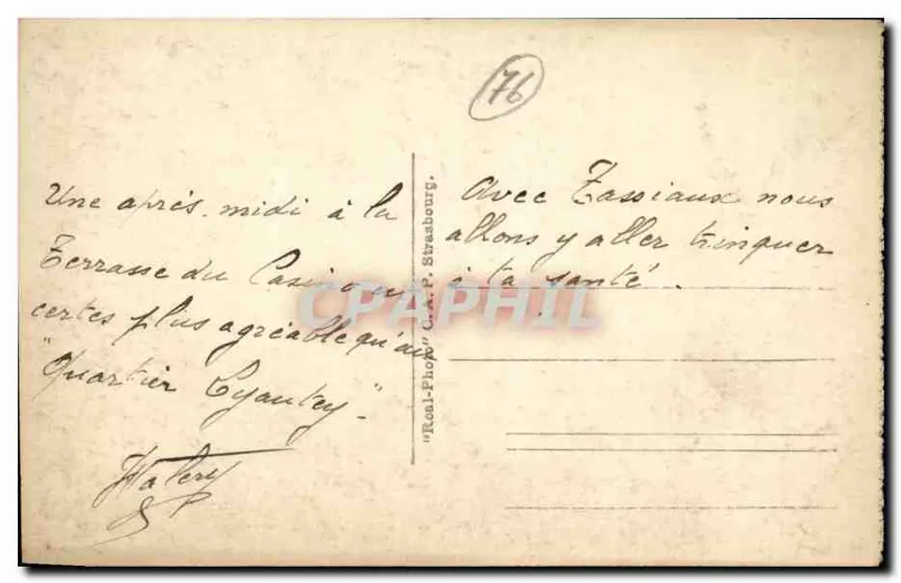 Le Havre — Das Casino Marie Christine und der Strand — Réal-Photo, Straßburg, Nr. 10 - Rückseite