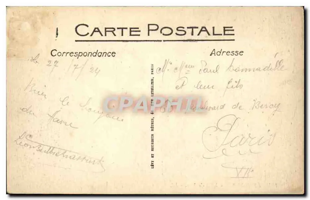 Le Havre — Efeito do Mar — LL, n° 166 - Verso