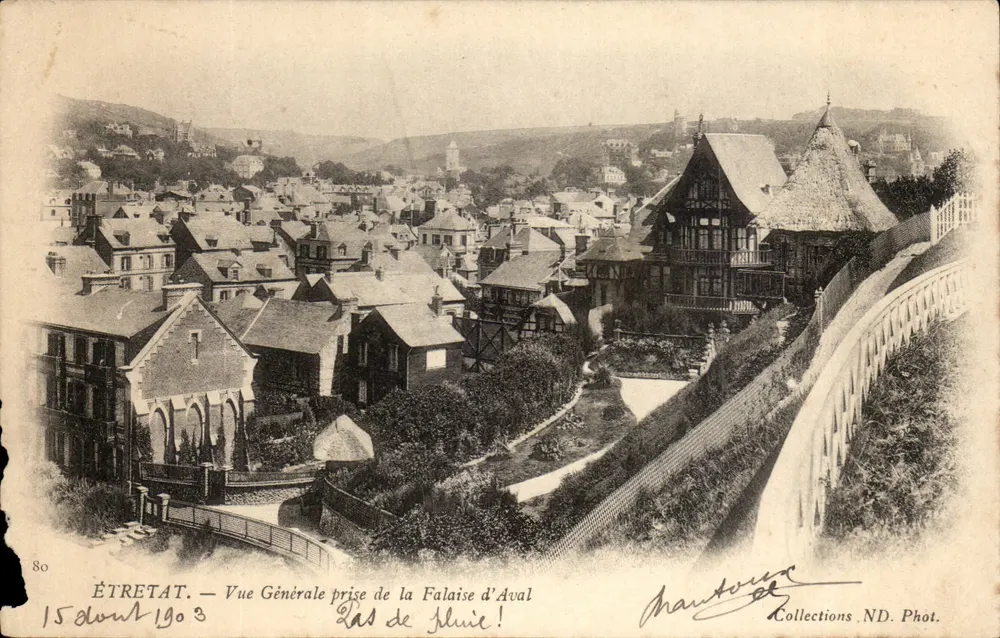 ÉTRETAT — Allgemeiner Blick von der Aval-Klippe — Collections ND. Phot. - Vorderseite