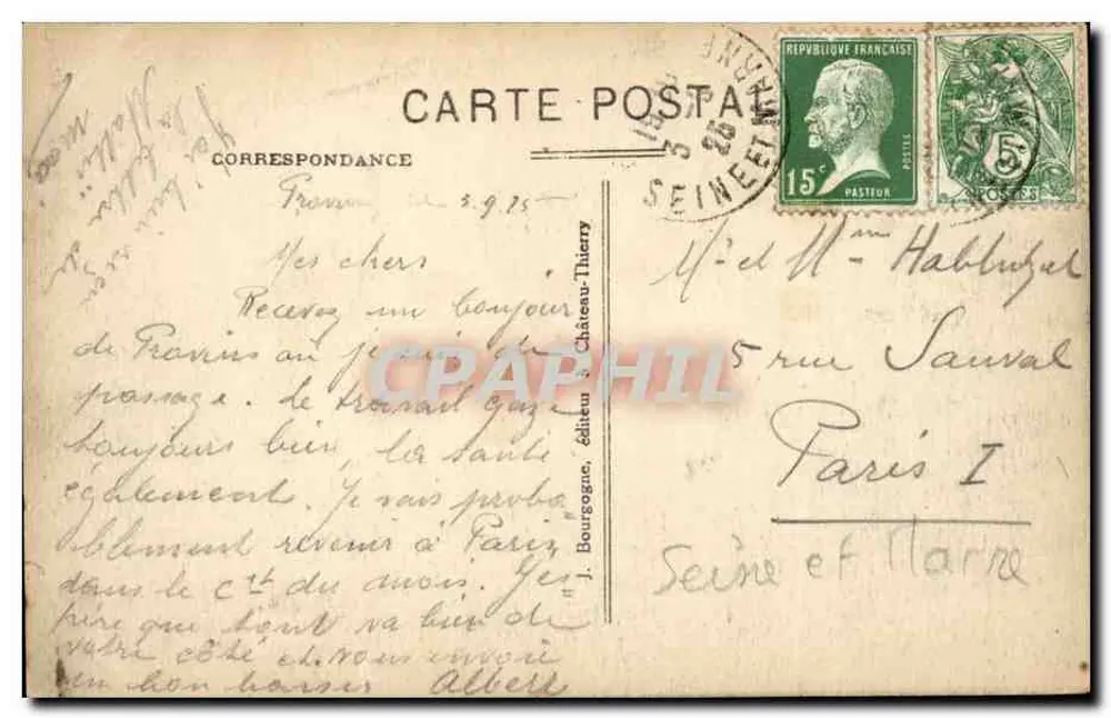 Provins — Vista Geral — Edit. J. B. - Verso