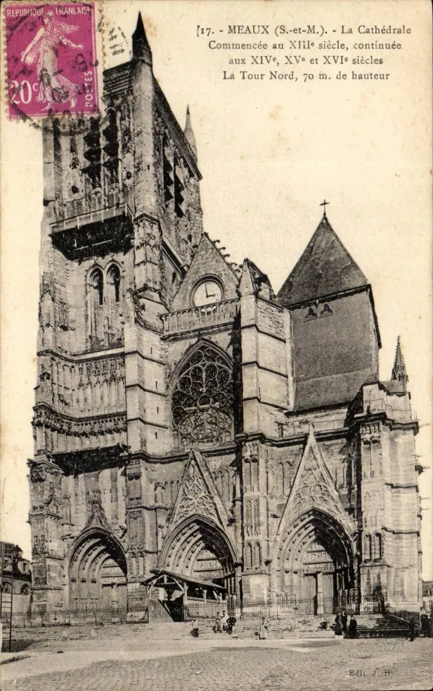 Meaux (S.-et-M.) — A Catedral — Edit. J. B. - Frente