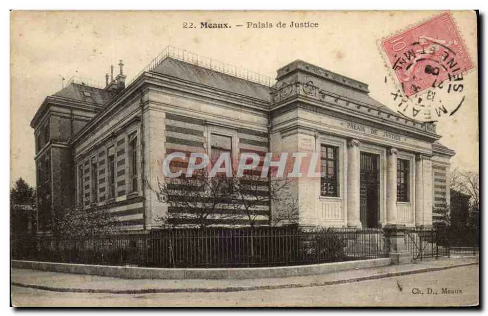 Meaux — Palácio de Justiça — Ch. D., Meaux - Frente