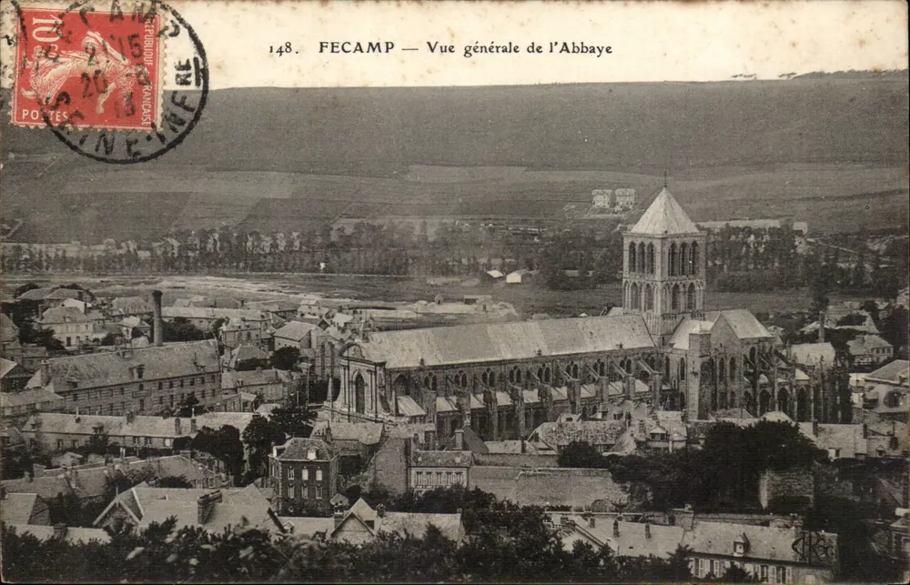 Fécamp — Vista geral da Abadia — Editora desconhecida, n° 148 - Frente
