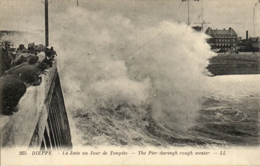 Dieppe — A Ponte em um Dia de Tempestade — LL - Frente