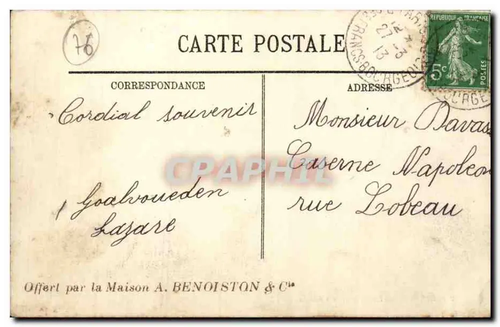 Dieppe — La Città e il Castello — LL. - Verso