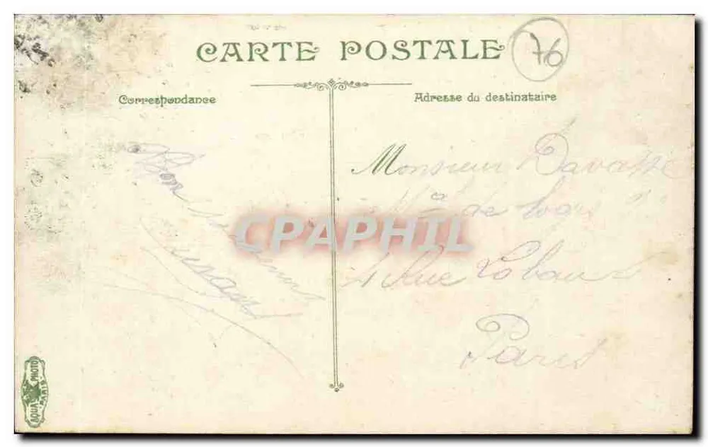 Disppe - Diante das falésias com maré baixa — Editor: Pléiade, n° 16 - Verso