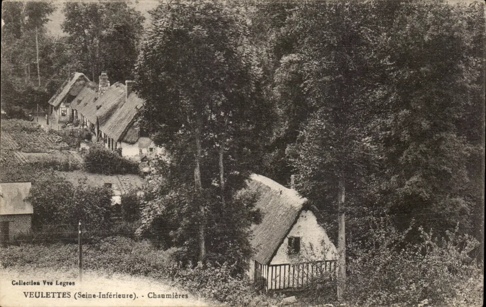 Veulettes (Seine-Inférieure) - Chaumières — Coleção Vve Legres - Frente
