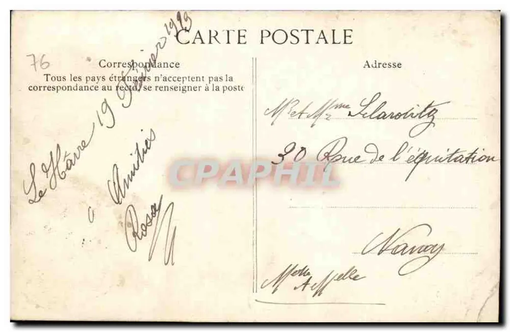 Le Havre — Sur le Quai - La Lessive des Marins — Éditeur E.D. - Verso