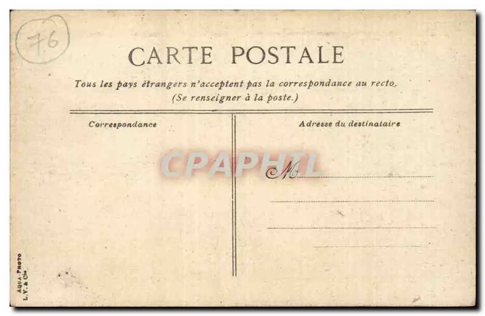 Entornos del TREPORT - EU - Plaza del Presidente-Carnot — editor L. V. & Cie - Reverso