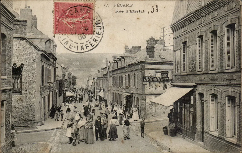 Fécamp — Rue d'Étretat — unbekannter Verlag, Nr. 77 - Vorderseite