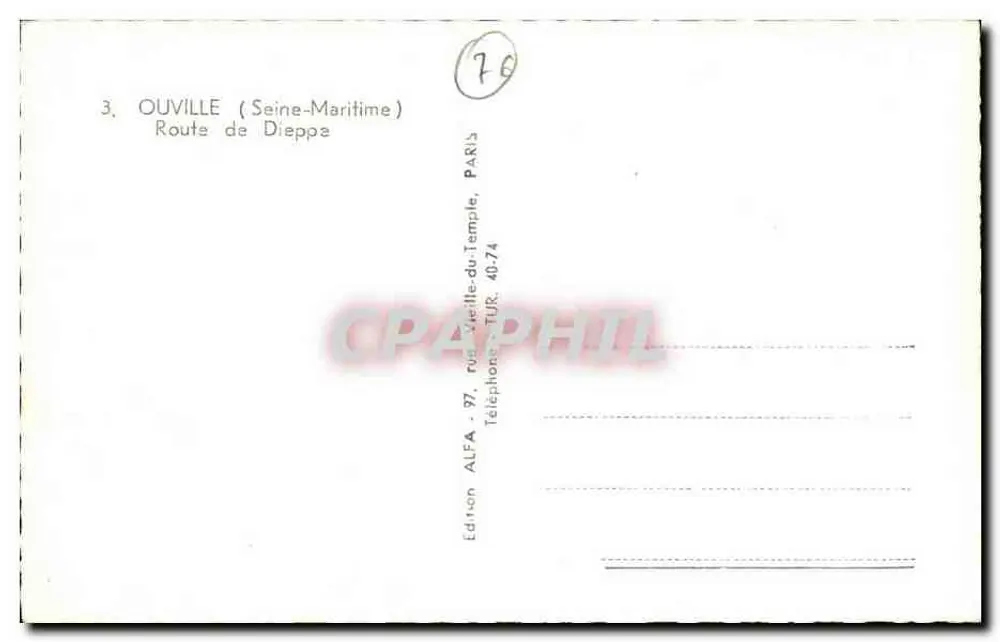 Farmácia — Ouville (Seine-Maritime) — Edição ALFA - Verso