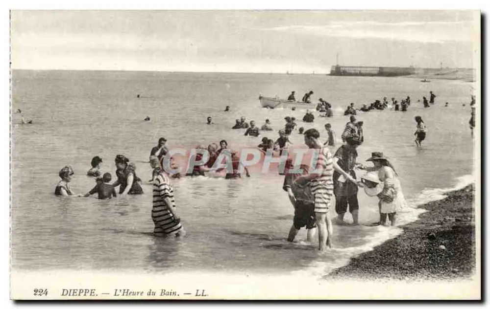 Dieppe — A Hora do Banho — LL, n° 224 - Frente