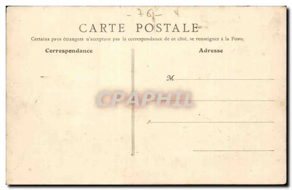 Saint-Valéry-en-Caux — Praia, lado oeste — B. F., Paris, n°6 - Verso