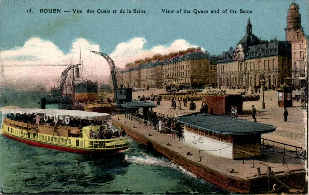 Rouen — Ansicht der Ufer und der Seine — Marcel Rattier, Rouen - Vorderseite