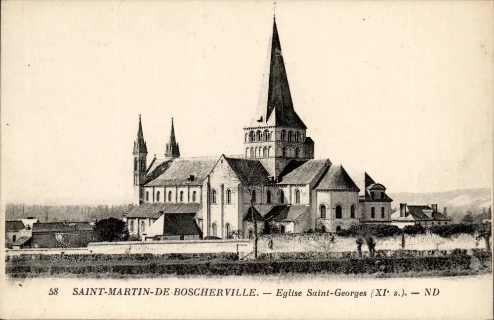 Saint-Martin-de-Boscherville — Kirche Saint-Georges (11. Jahrhundert) — ND - Vorderseite