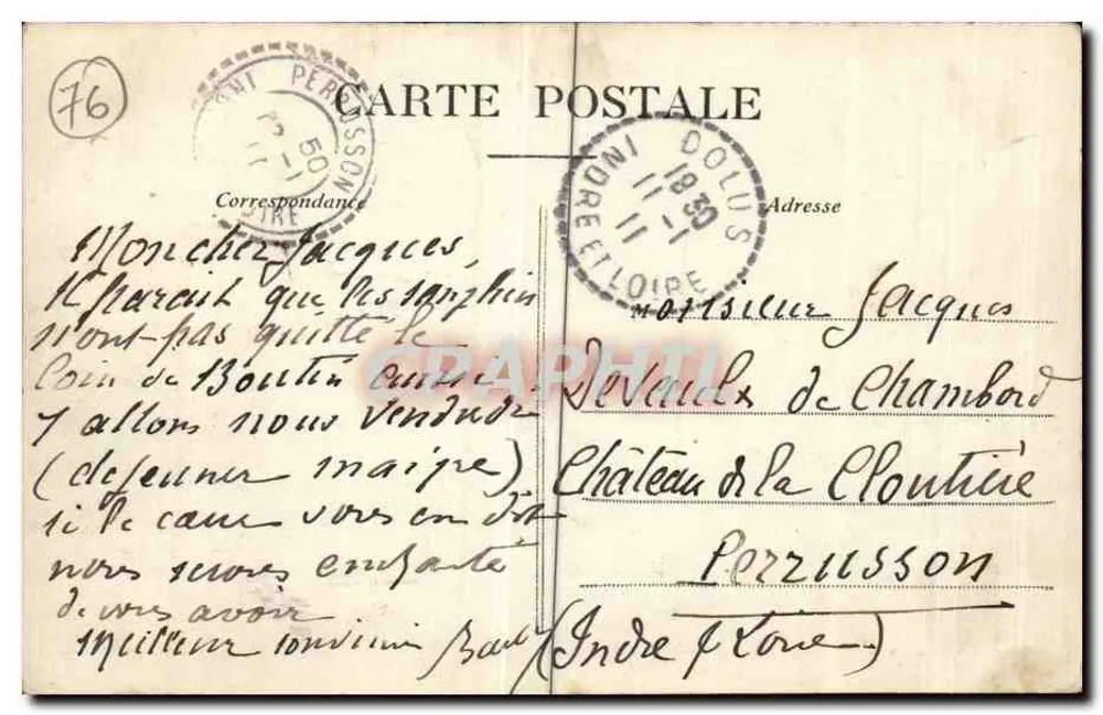Quiherville-sur-Mer (Sul da França) — Sobre os Grãos — Editor: Sociedade Anônima de Fotografia da Loire - Verso
