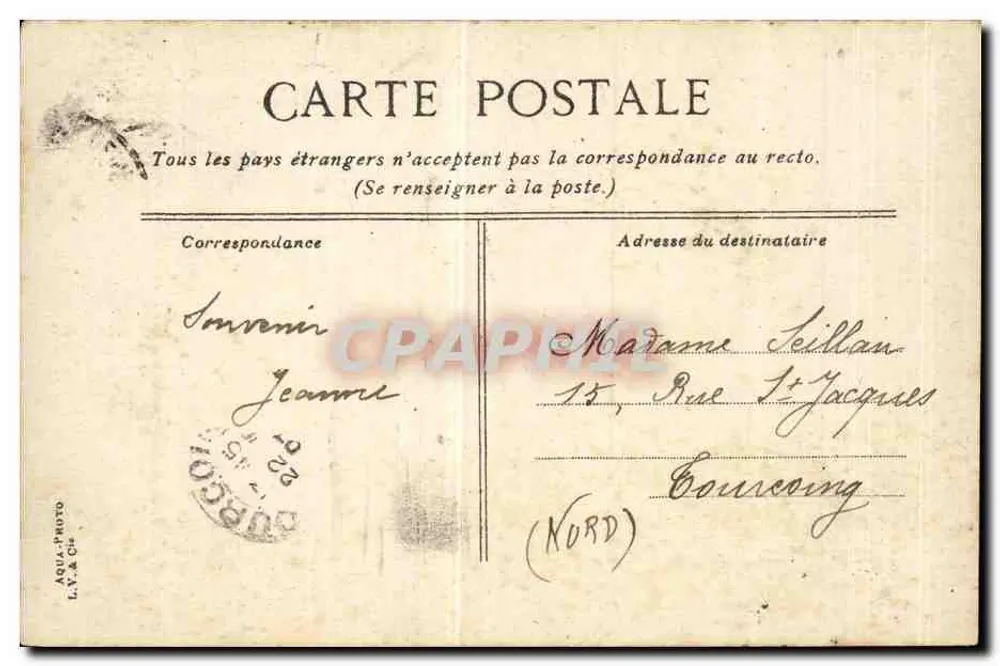 LE HAVRE - Os Faróis da Hève — Editor A. Foucchard, n°10 - Verso