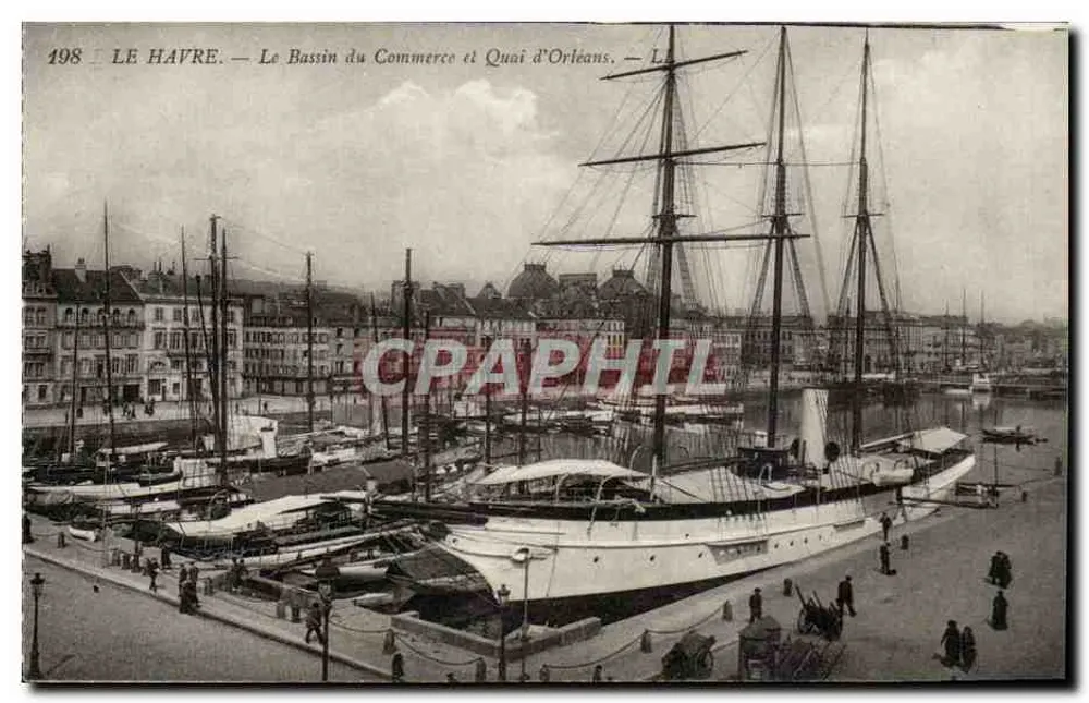 Le Havre — Der Hafen des Handels und der Quai d'Orléans — Verleger unbekannt, Nr. 198 - Vorderseite