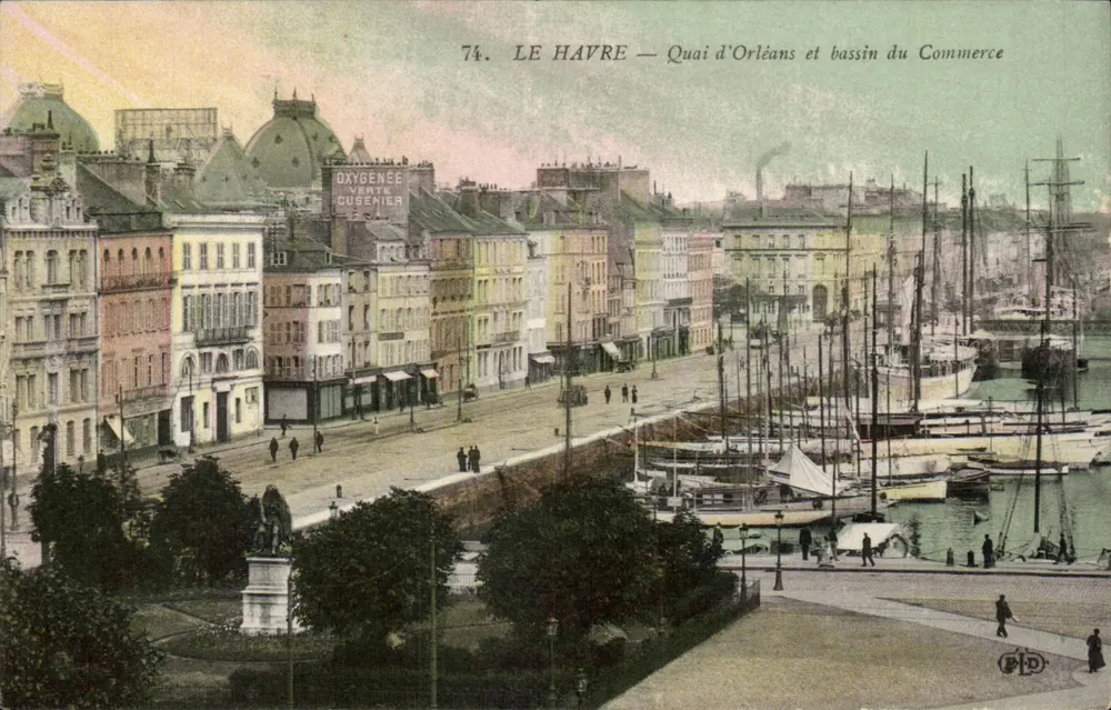 Le Havre — Quai d'Orléans und Bassin du Commerce — n°74 - Vorderseite