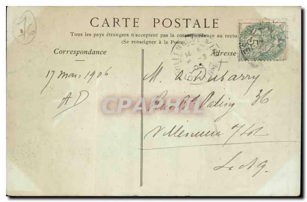 Le Havre — Place Gambetta und Rathaus — Collections ND. Phot. - Rückseite
