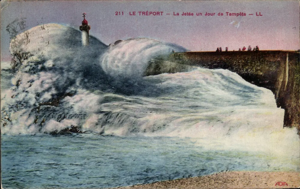 Le Tréport — Ein Tag Sturm am Steg — LL - Vorderseite