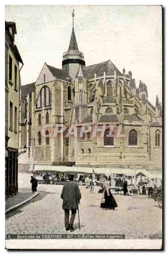 Ambiente do TREPORT - A Igreja de São Laurent — L.V. & Cie - Frente