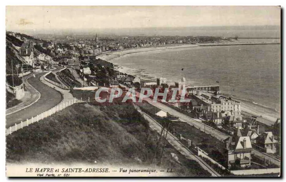 Le Havre und Sainte-Adresse — Panoramablick — Vist Paris, n° 621 - Vorderseite
