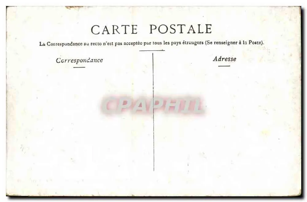 Bordeaux - Prefeitura (lado Jardins) — vista da prefeitura com fonte e jardim — editor Tzerek Jr., Paris - Verso