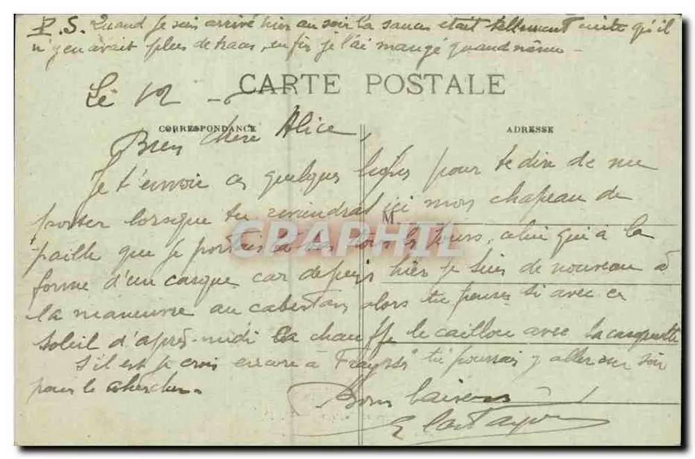 Bordeaux - A Faculdade de Ciências e Letras — Fotootipia Marcel Dolbey, n° 588 - Verso