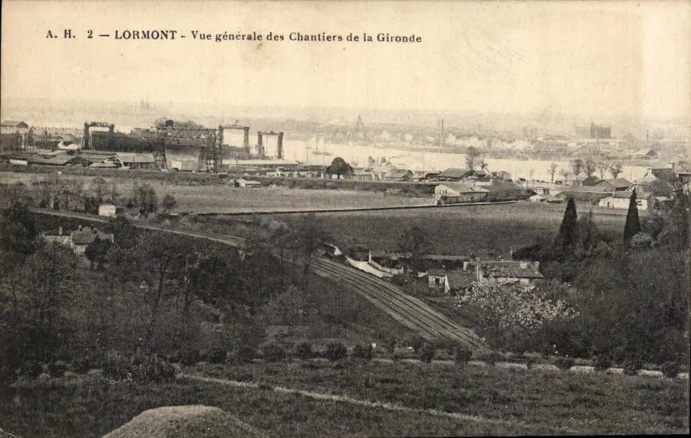 Lormont — Allgemeiner Blick auf die Werft der Gironde — A.H. 2 - Vorderseite