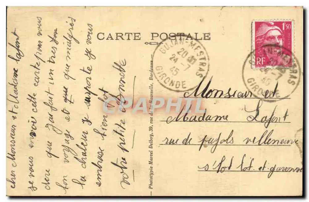 Gujan-Mestras (Gironde) — Ansicht des großen Fischereihafens — M.D. - Rückseite