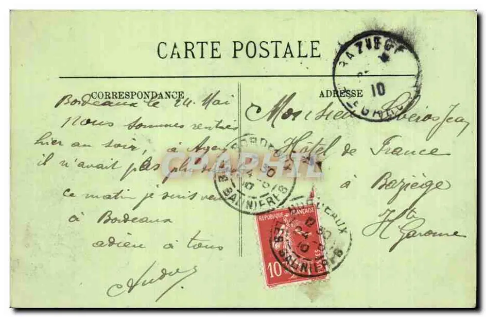 Bordeaux — O Grande Teatro — LL. n° 198 - Verso