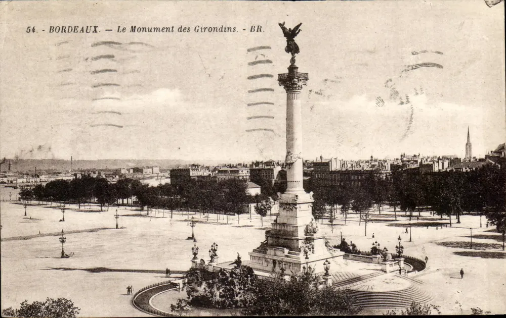Bordeaux — O Monumento dos Girondinos — BR. - Frente