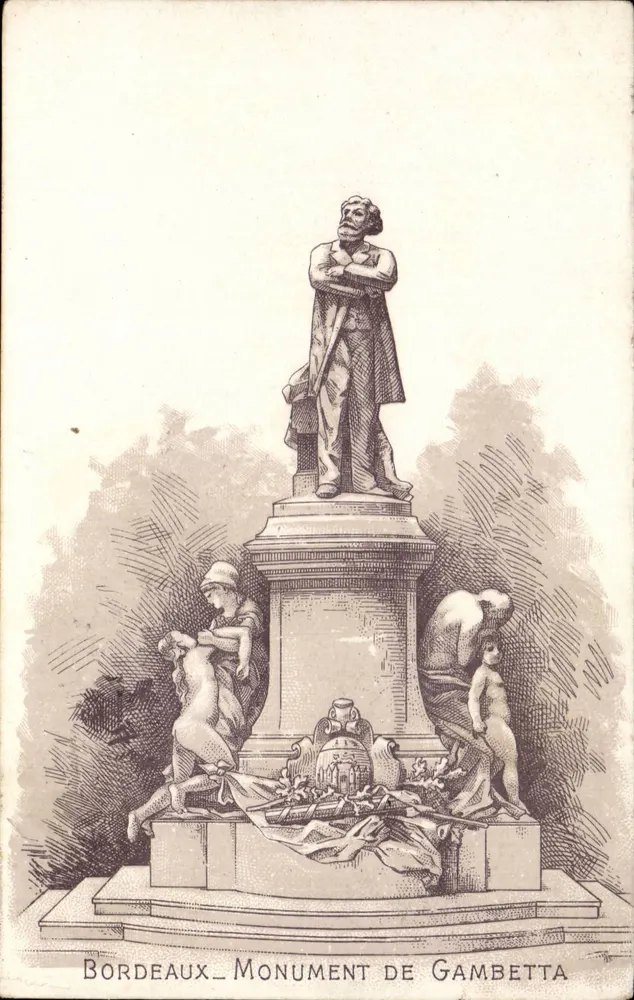 Bordeaux — Monument de Gambetta — Editor não identificado, número de série não visível - Frente