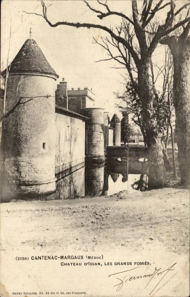 Cantenac-Margaux (Médoc) — Schloss Issan, die großen Gräben — Henry Guillier, n°2156 - Vorderseite