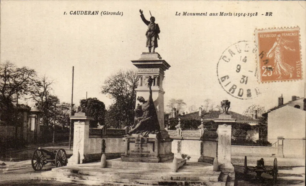 I. कौडेरान (जिरॉन्ड) — मृत सैनिकों का स्मारक (1914-1918) — बीआर - आगे