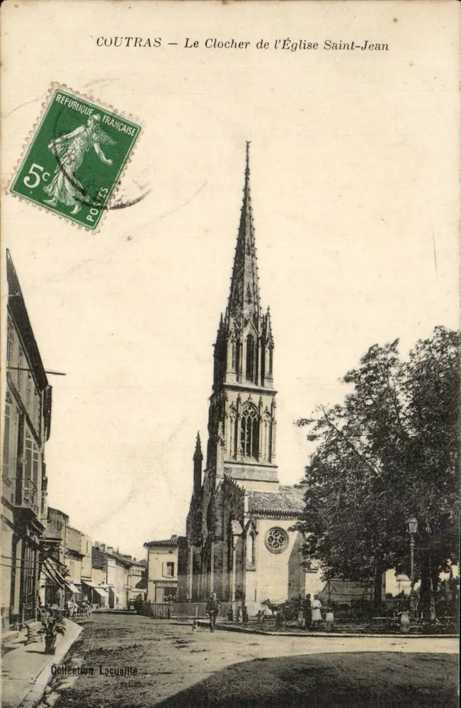 COUTRAS — Der Turm der Kirche Saint-Jean — Sammlung Lacuaille - Vorderseite