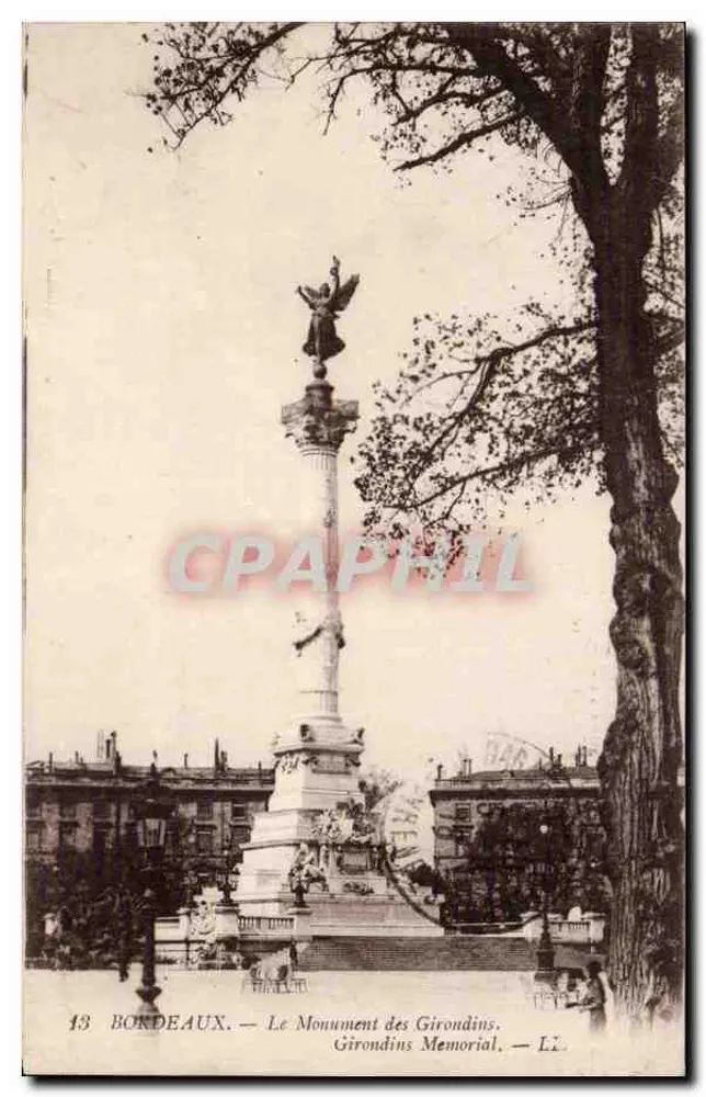 Bordeaux — O Monumento dos Girondinos — L.E. - Frente