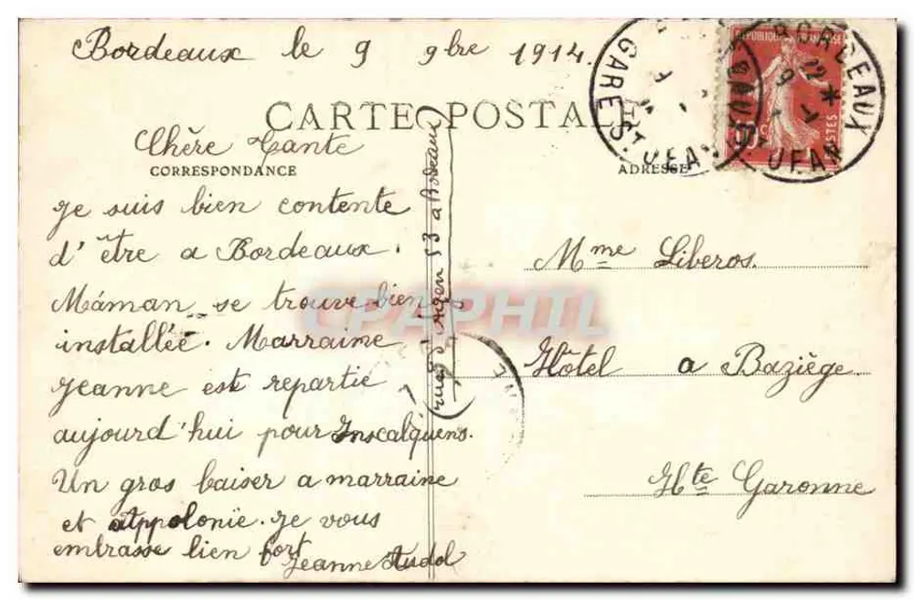 Bordeaux - Os Quais vistos da Bolsa — A.H. 106 - Verso