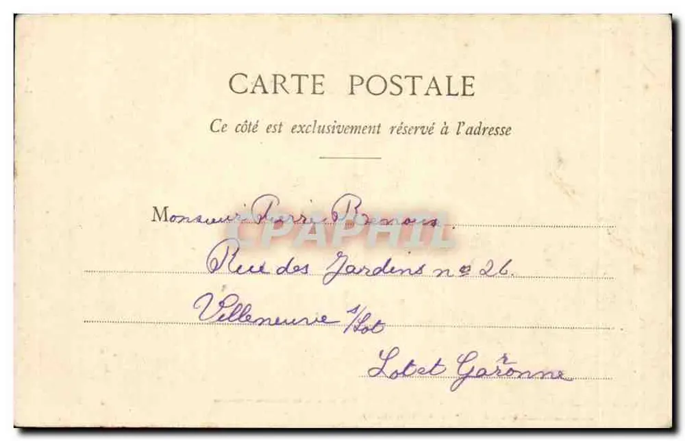Bazas — Hauptportal der Kathedrale Saint-Jean — Henry Guillier, 31, 42 bd. et 44, rue Pounouvo, Libourne - Rückseite