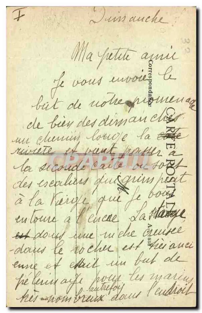 Marmisson, Gemeinde Gauriac (Gironde) — Allgemeine Ansicht vom Gipfel der Felsen — Verlag: Éd. L. Bieys - Rückseite