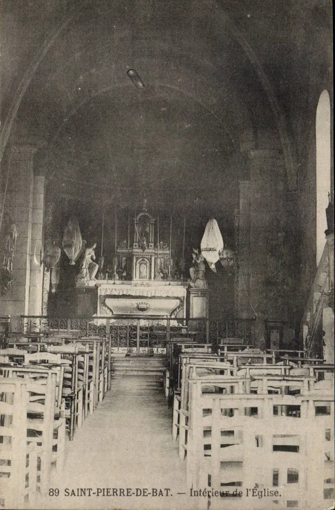 Saint-Pierre-de-Bat — Interior da Igreja — Editor não identificado, n° de série 89 - Frente
