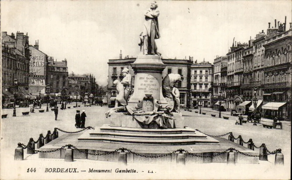 Bordeaux — Monument Gambetta — L.A. n°144 - Frente