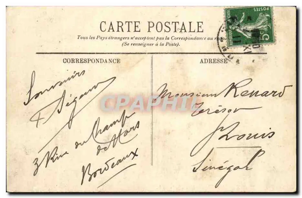 Bordeaux — As Colunas Rostrais — LL. n°140 - Verso