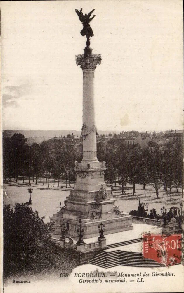 Bordeaux — Monument dos Girondinos — Selecta 199 - Frente