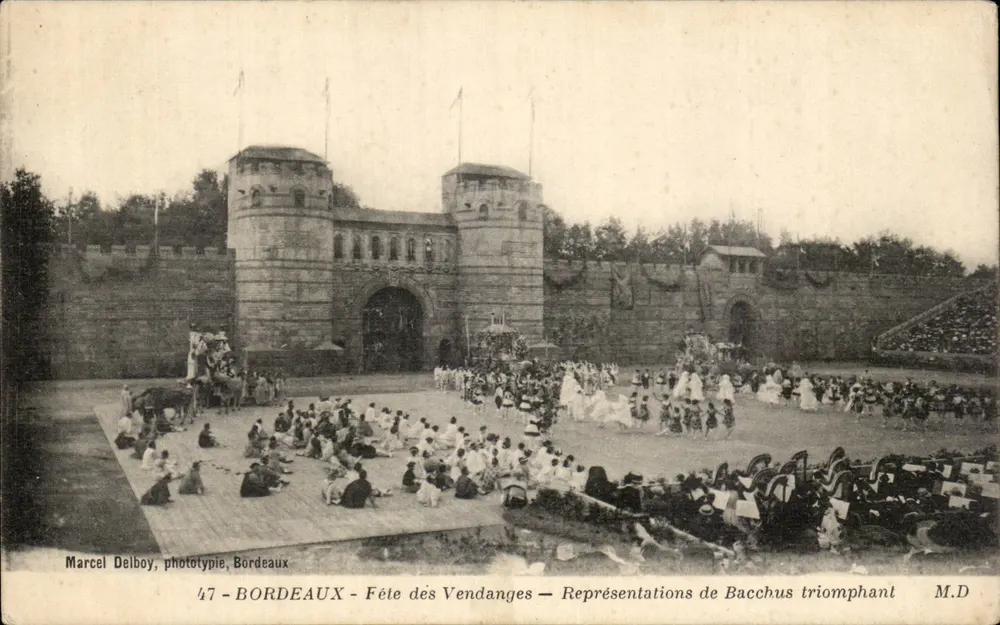 Bordeaux — Festa das Colheitas — Representações de Bacchus Triunfante — Marcel Delboy, fototipia, Bordeaux - Frente