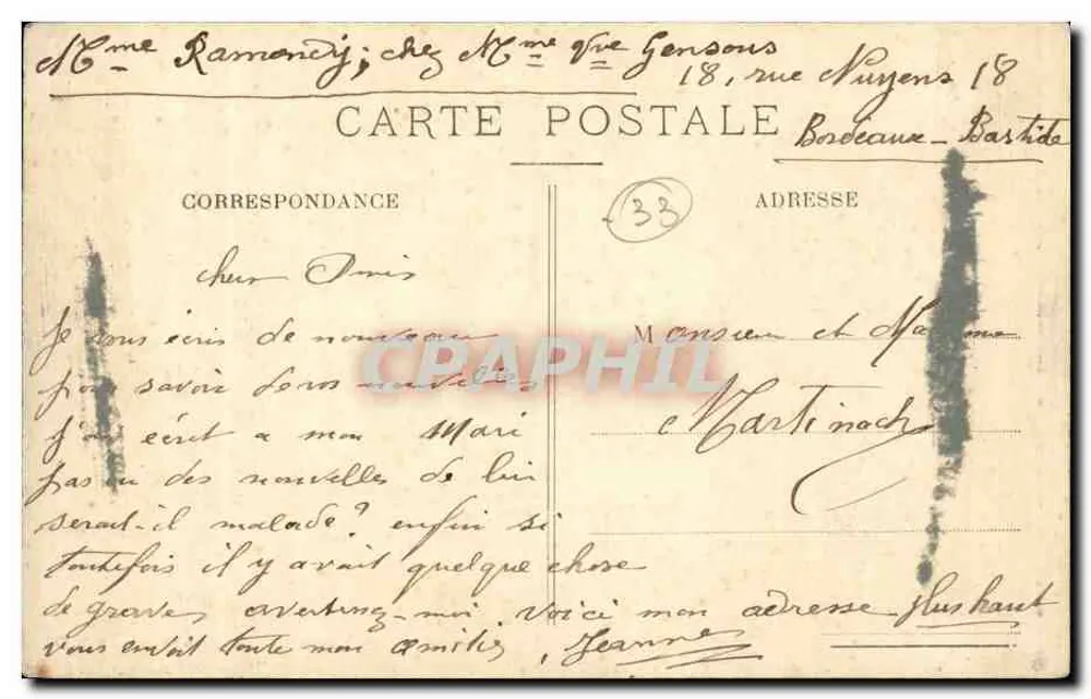 Bordeaux — Festa das Colheitas — Representações de Bacchus Triunfante — Marcel Delboy, fototipia, Bordeaux - Verso